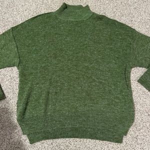 Green Mock Neck Sweater